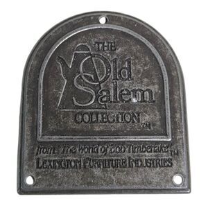 Lexington The Old Salem Collection Logo Nameplate Plaque Badge Emblem 2" x 1.75"